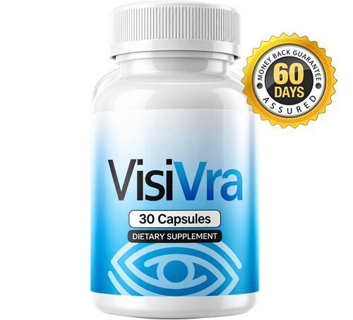 Visivra bottle surrounded by natural herbs